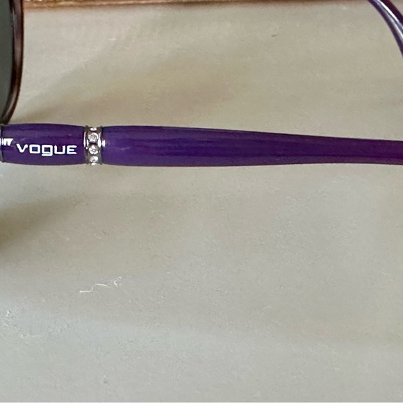 Vogue Eyeglasses Frames Purple Crystal embellished arms, (put your lenses in)! - Picture 9 of 10